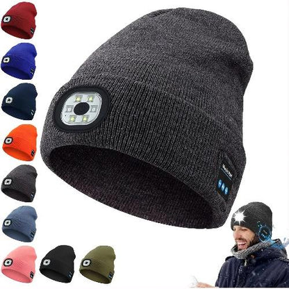 3-in-1 Bluetooth Beanie with Rechargeable LED Light