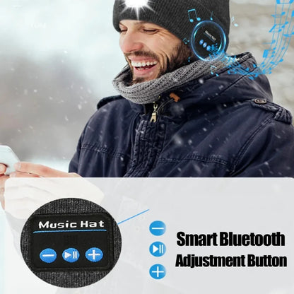 3-in-1 Bluetooth Beanie with Rechargeable LED Light