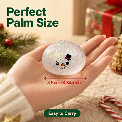 Christmas Squishy Stress Relief Toy – Cute Glitter Bun Design