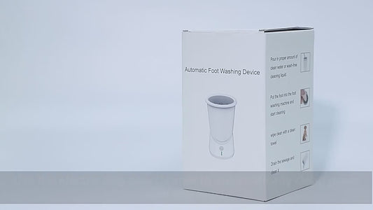 Electric Dog Paw Cleaner – Automatic Rotating Paw Washer for Dogs & Cats, Portable Pet Foot Cleaning Cup, White