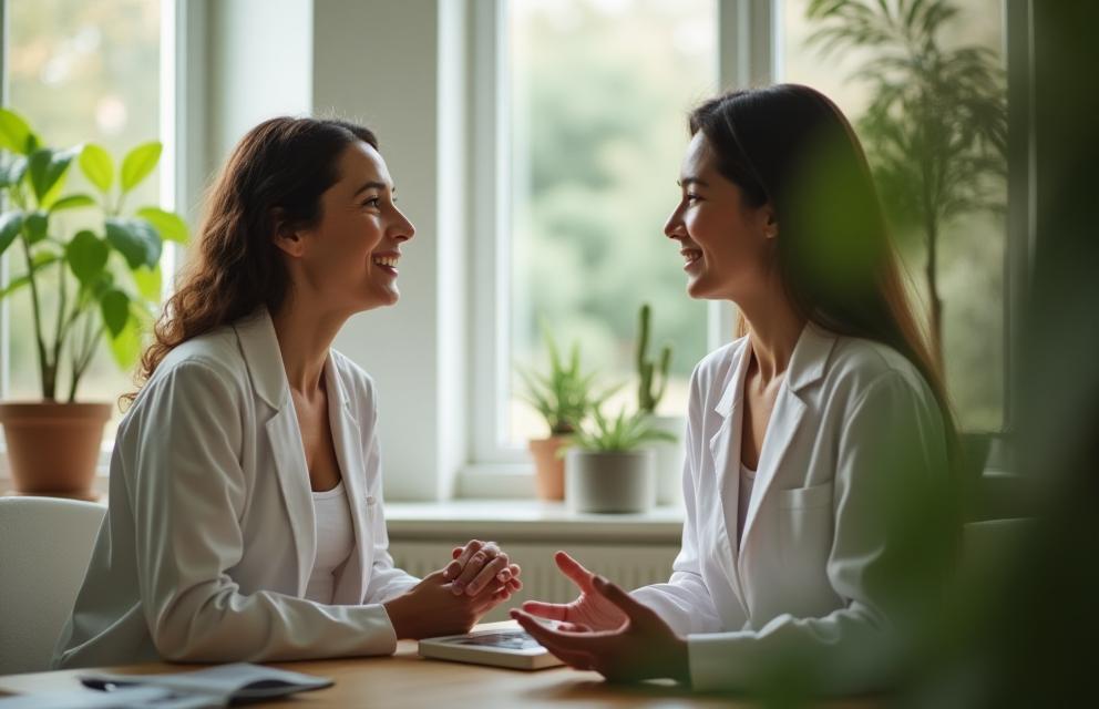 Nutritionist consulting with a client