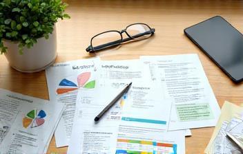 Dietary plan and notes on desk