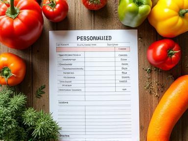 Personalized meal plan with healthy food